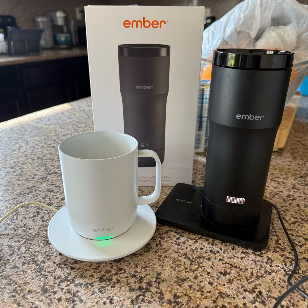 2pc- Ember Temperature Control Mug Set - Black and White